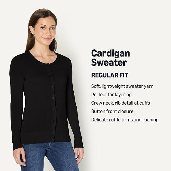 Black Cardigan Sweater image 4